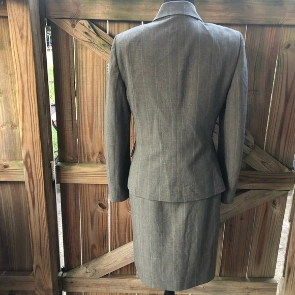 Anne Klein 2 Suits 2 Piece Pencil Skirt & Blazer Jacket Set Size 8